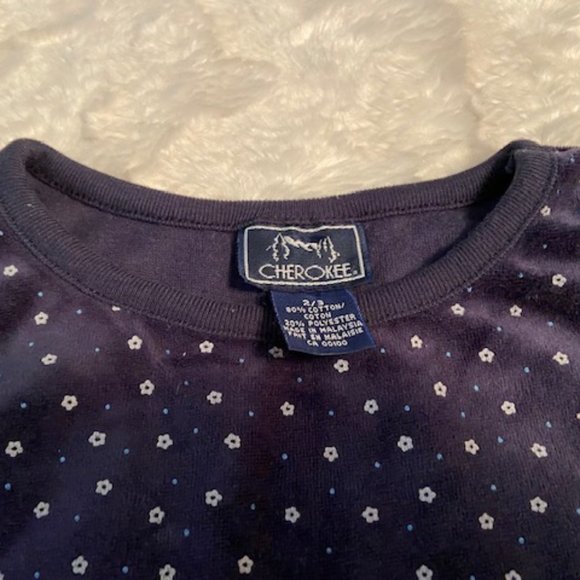 2/$30 Cherokee Blue Velour Dress Girls Size 2/3 - Picture 2 of 5